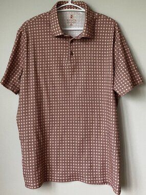 DESOTO Short Sleeve Print Polo Shirt Men's Size 2XL